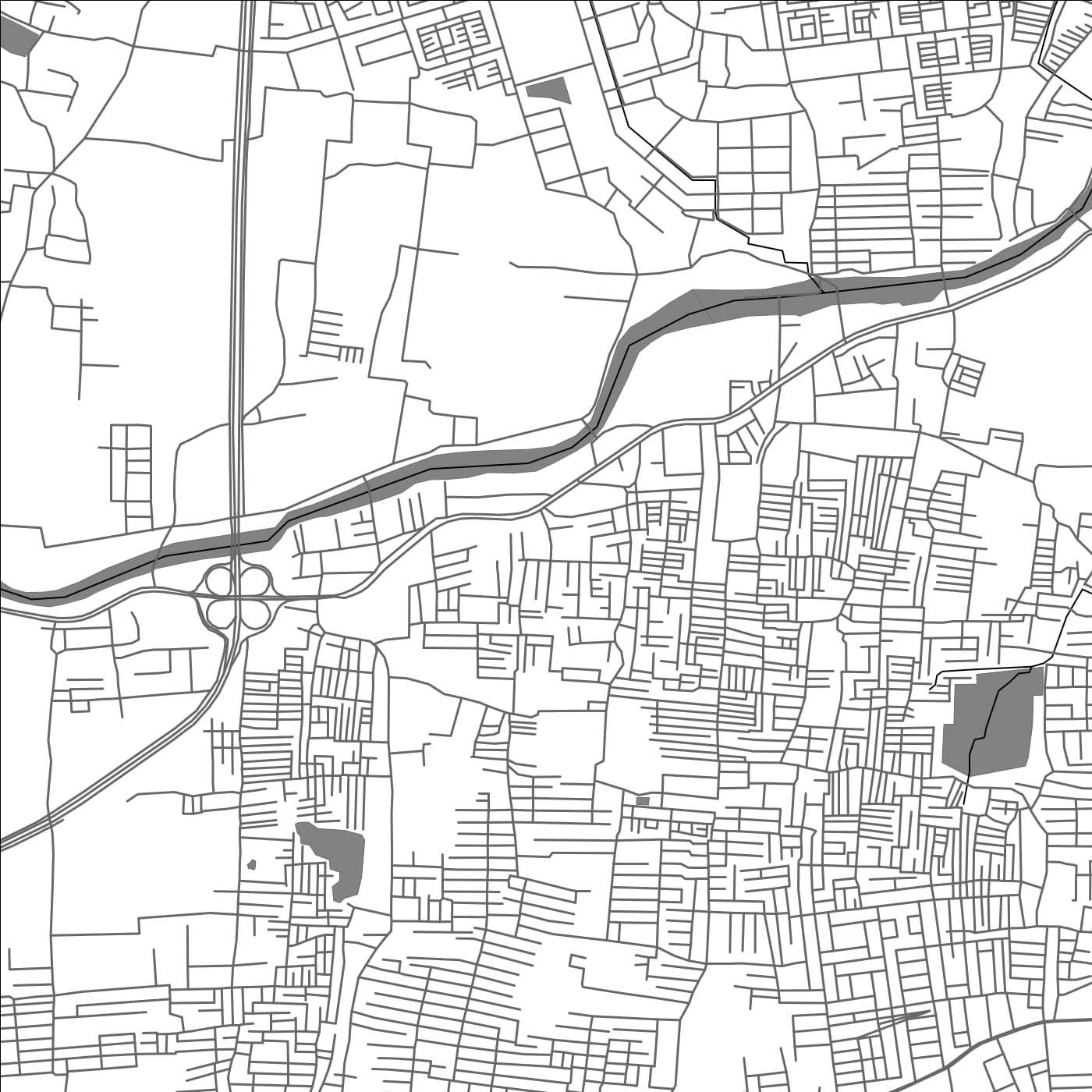 ROAD MAP OF MADURAIVAYAL, INDIA BY MAPBAKES