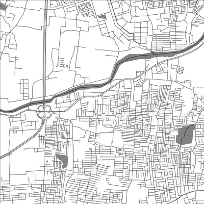 ROAD MAP OF MADURAIVAYAL, INDIA BY MAPBAKES