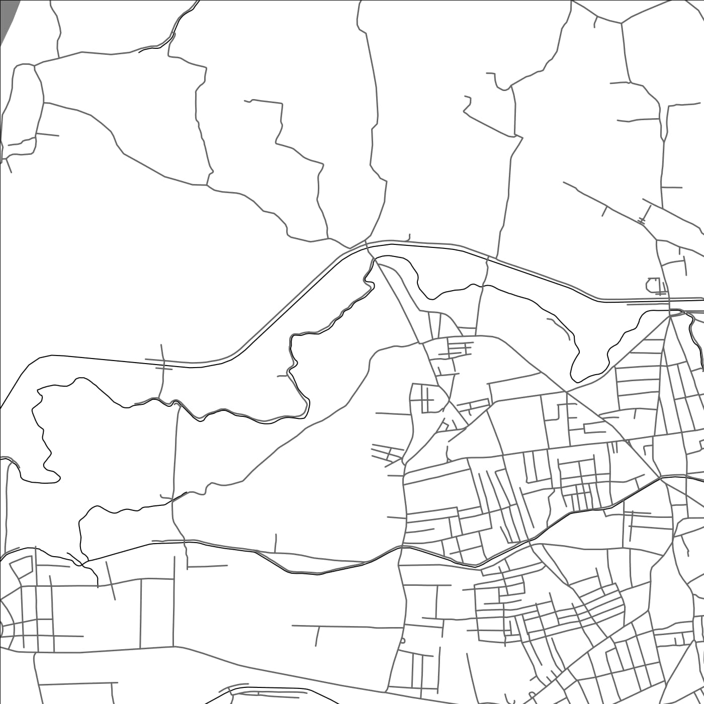 ROAD MAP OF MALAPANNANAGUDI, INDIA BY MAPBAKES