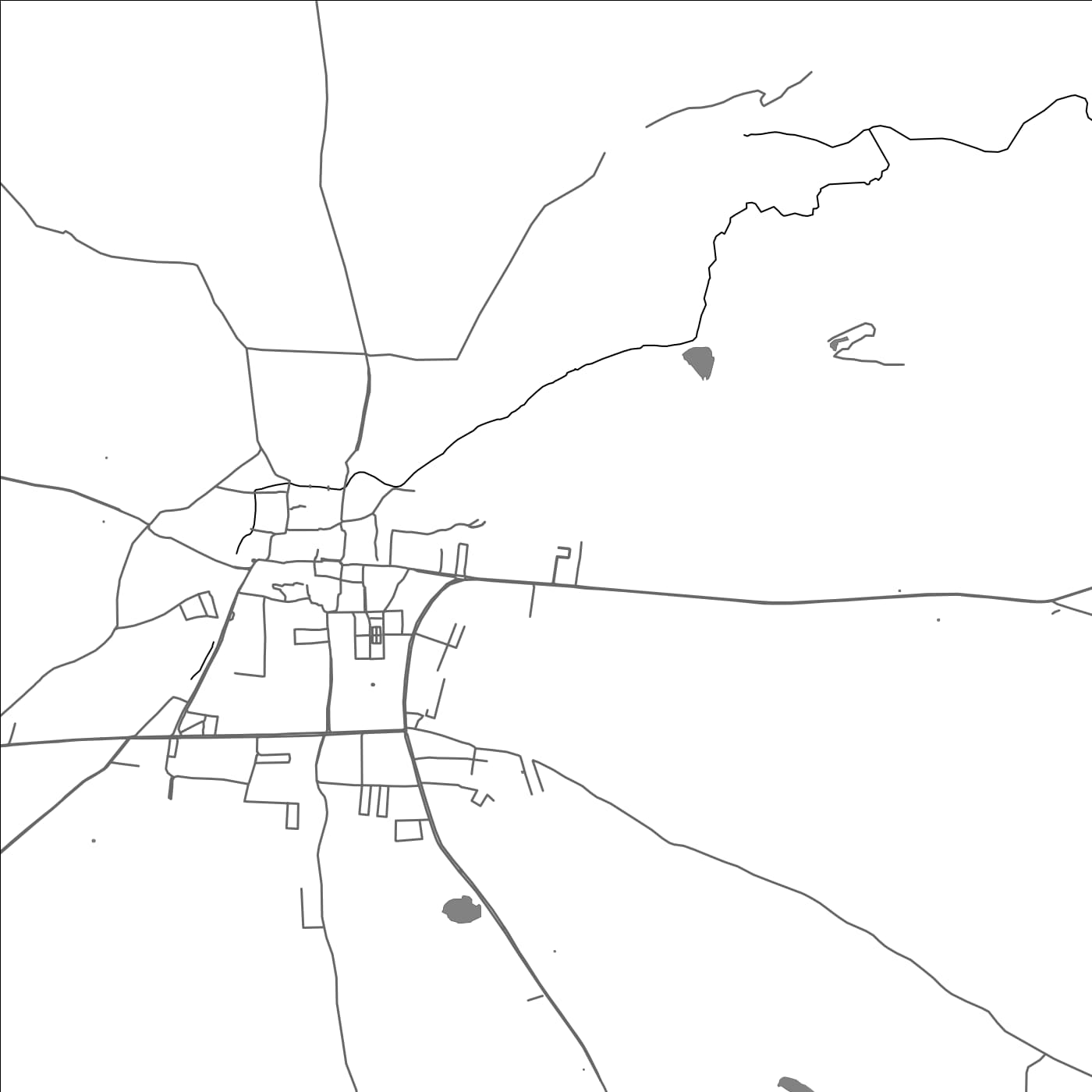 ROAD MAP OF MANASA, INDIA BY MAPBAKES