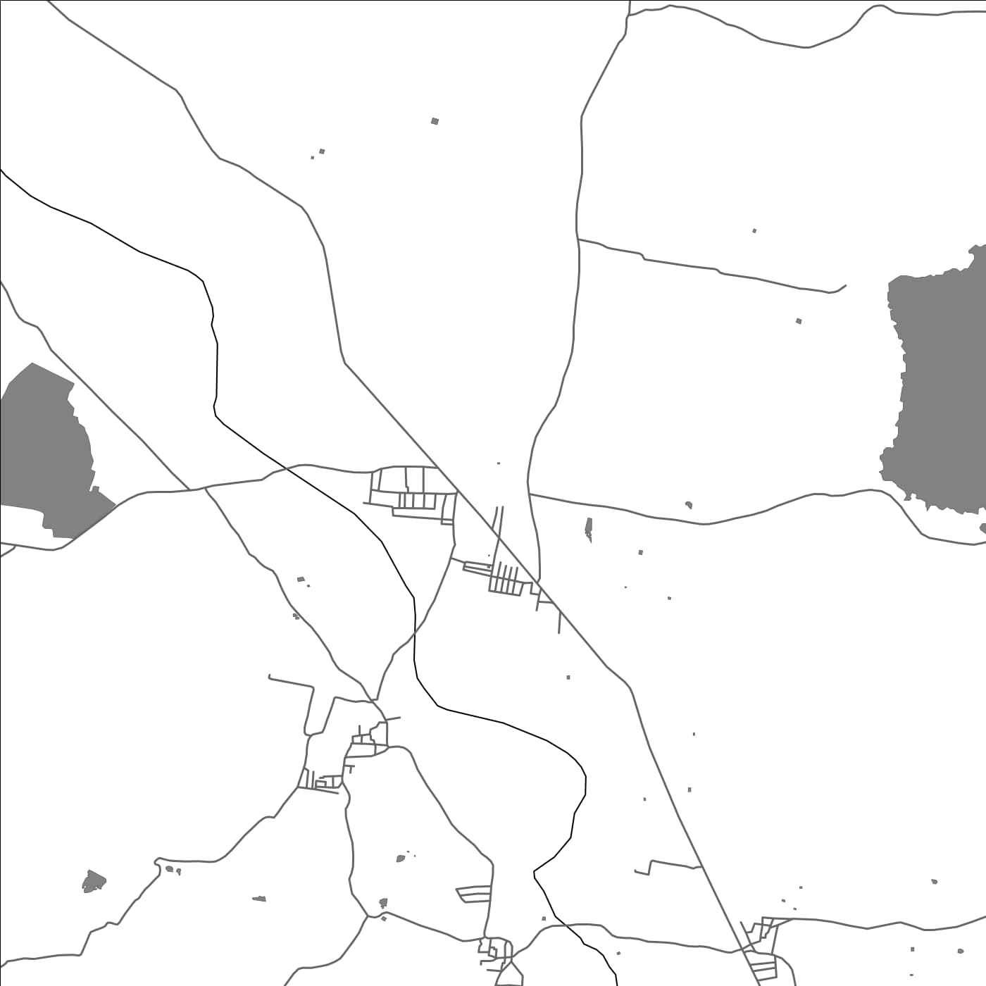 ROAD MAP OF MANCHENAHALLI, INDIA BY MAPBAKES