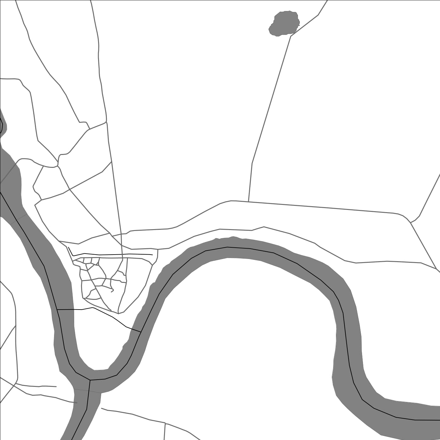 ROAD MAP OF MANDLA, INDIA BY MAPBAKES