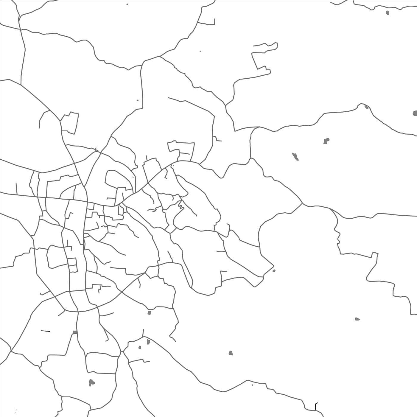 ROAD MAP OF MANJERI, INDIA BY MAPBAKES