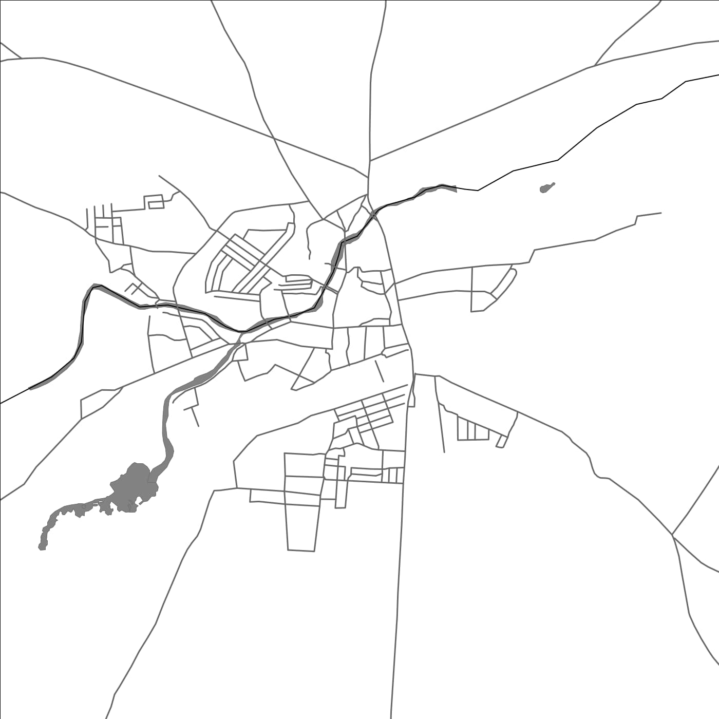 ROAD MAP OF MANMAD, INDIA BY MAPBAKES