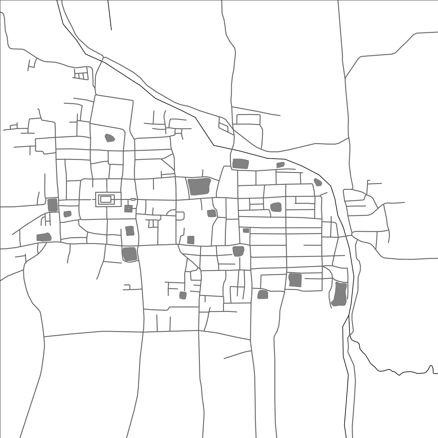 ROAD MAP OF MANNARGUDI, INDIA BY MAPBAKES