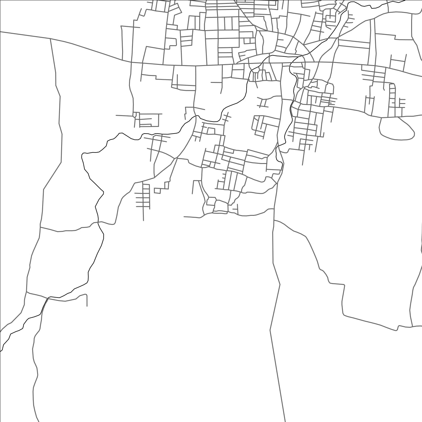 ROAD MAP OF MODACHCHUR, INDIA BY MAPBAKES