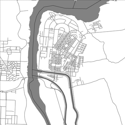 ROAD MAP OF NANGAL TOWNSHIP, INDIA BY MAPBAKES