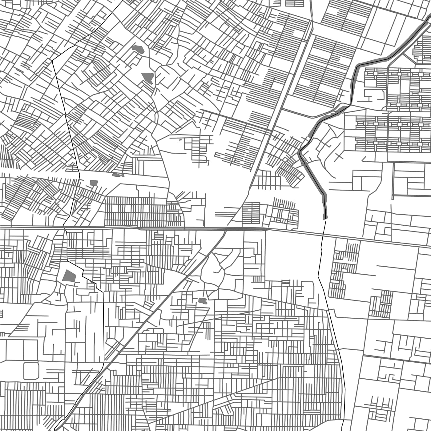 ROAD MAP OF NANGLOI JAT, INDIA BY MAPBAKES