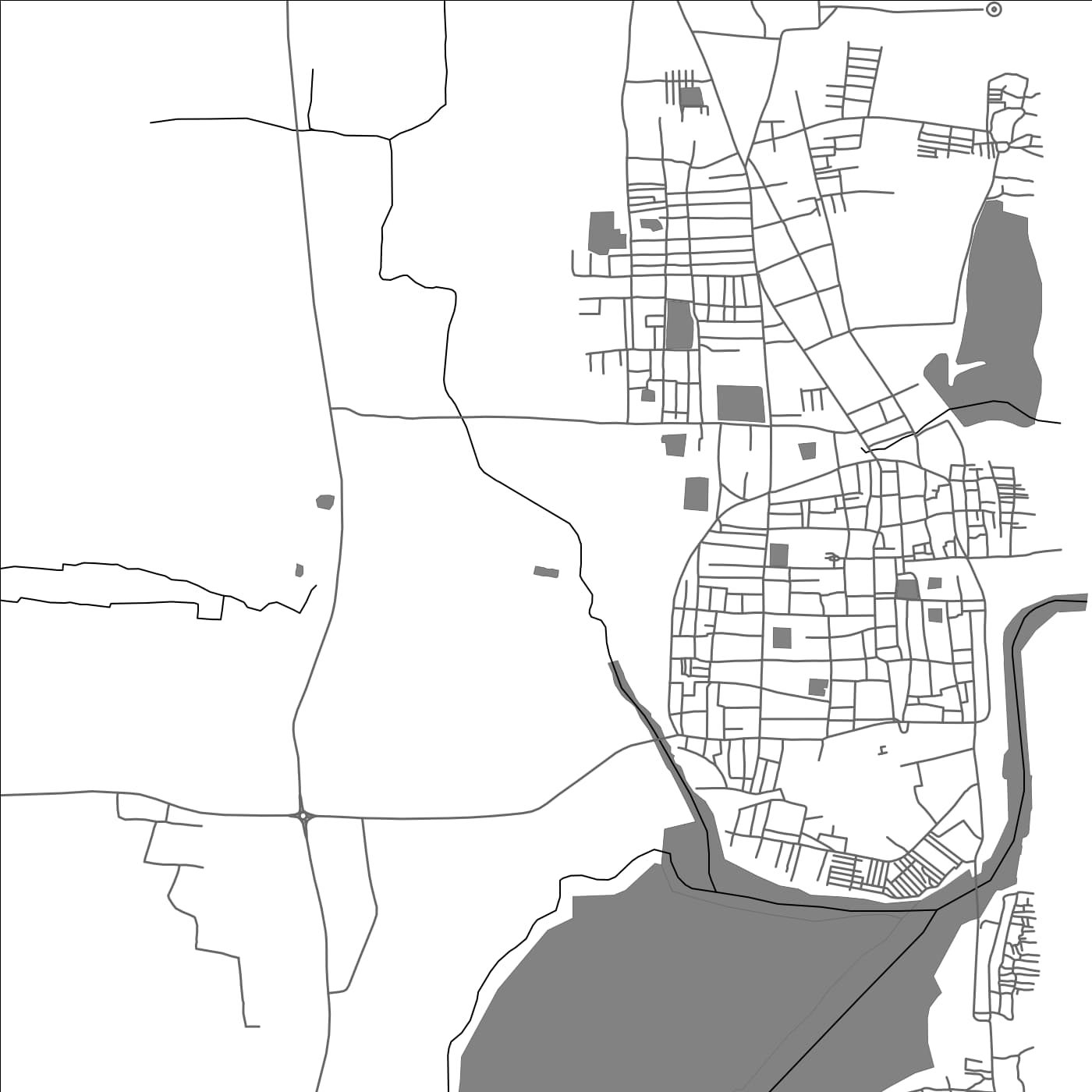 ROAD MAP OF NEGAPATAM, INDIA BY MAPBAKES