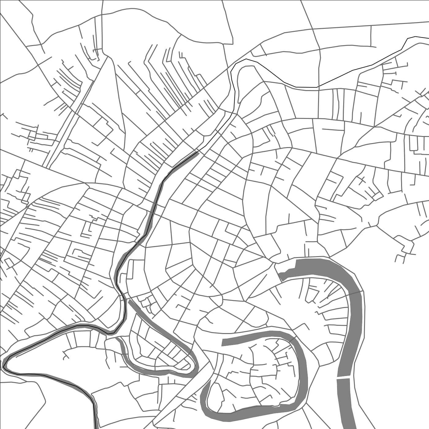 ROAD MAP OF NOWGONG ASSAM, INDIA BY MAPBAKES