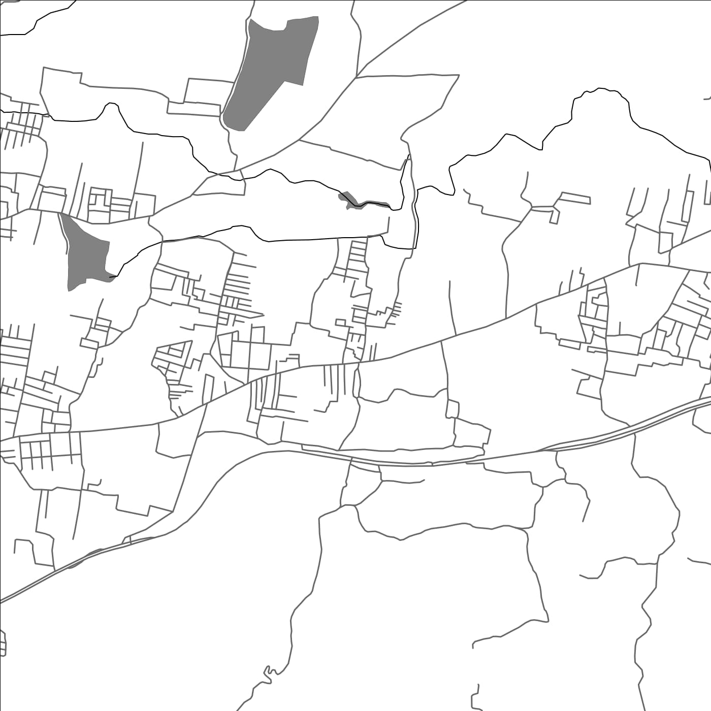 ROAD MAP OF ODAYARPATTI, INDIA BY MAPBAKES