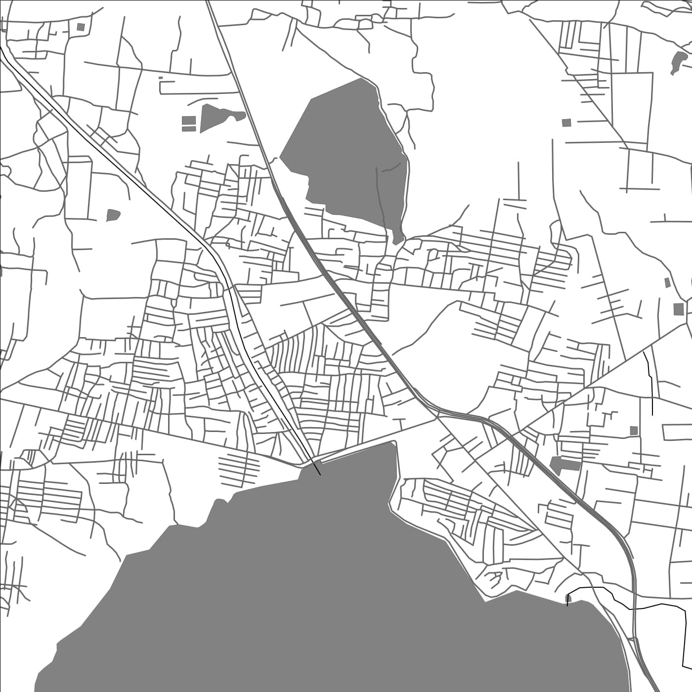 ROAD MAP OF PADIYANALLUR, INDIA BY MAPBAKES