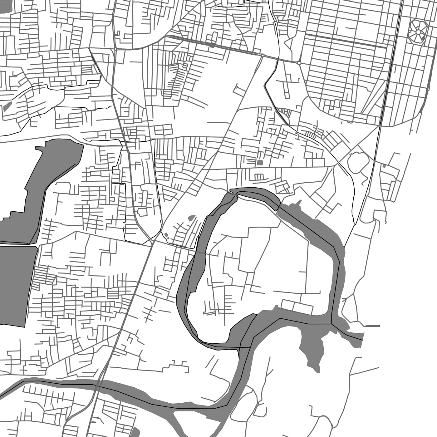 ROAD MAP OF PUDUCHERRY, INDIA BY MAPBAKES