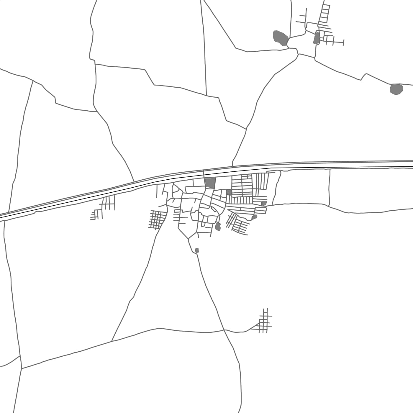 ROAD MAP OF PULLA, INDIA BY MAPBAKES