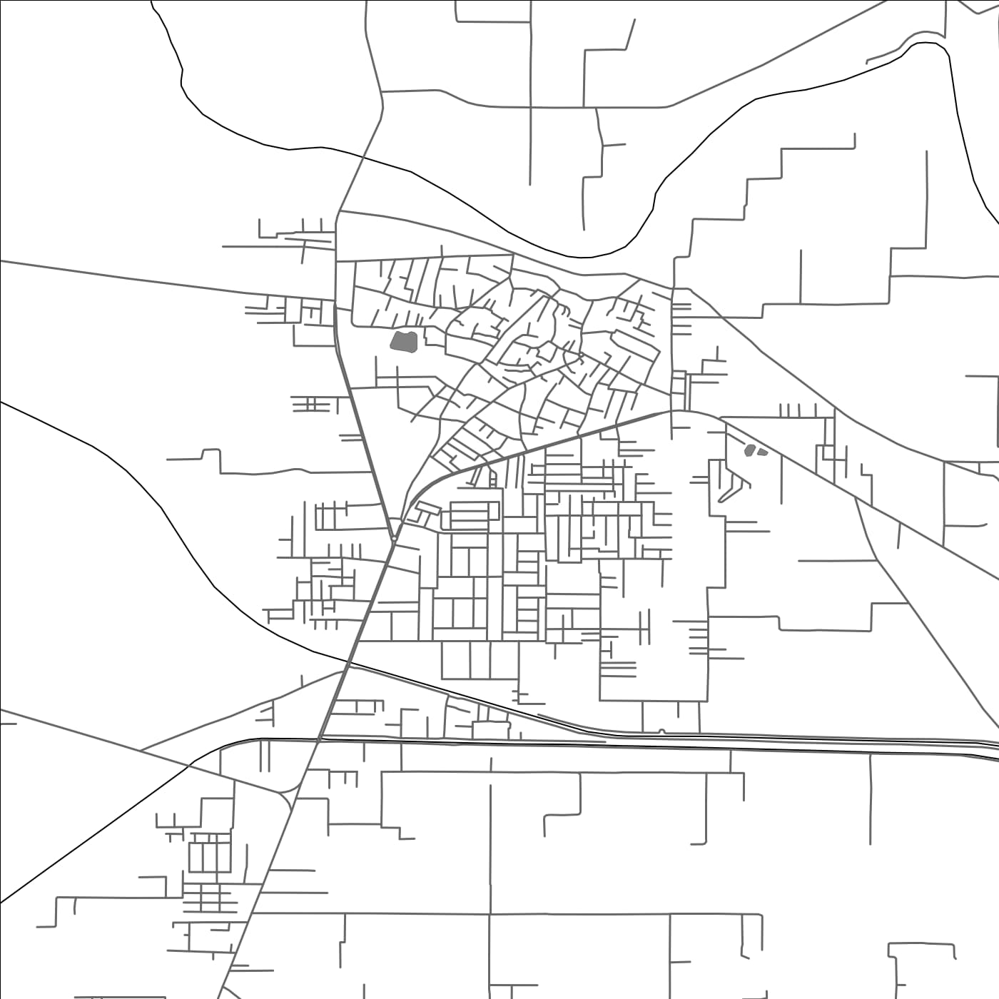 ROAD MAP OF RATIA, INDIA BY MAPBAKES