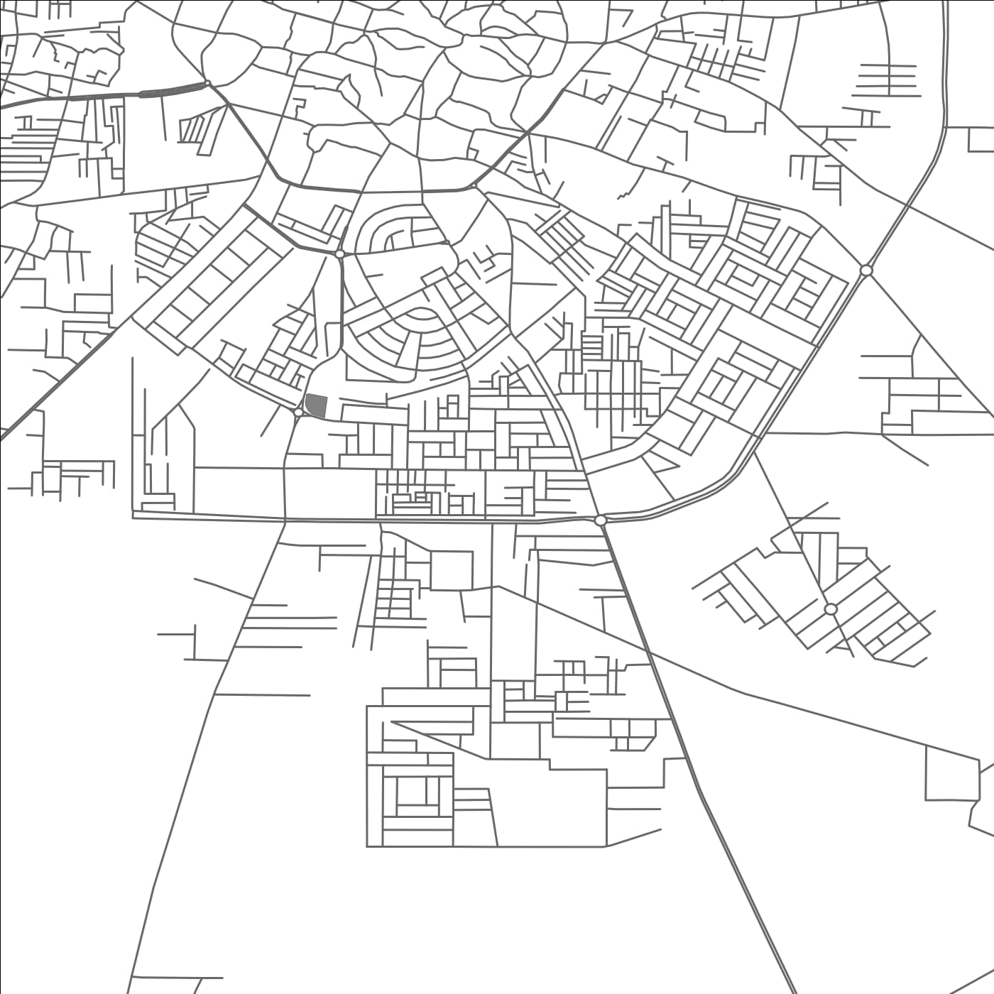 ROAD MAP OF REWARI, INDIA BY MAPBAKES