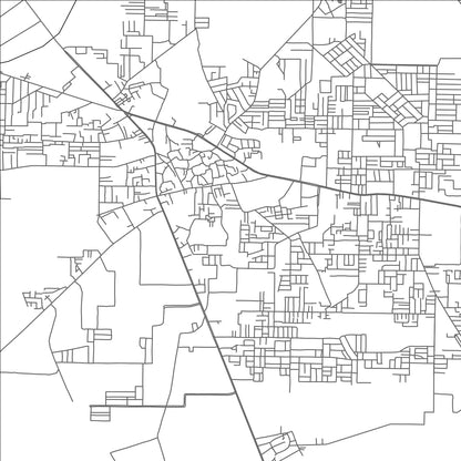 ROAD MAP OF SAHIBZADA AJIT SINGH NAGAR, INDIA BY MAPBAKES