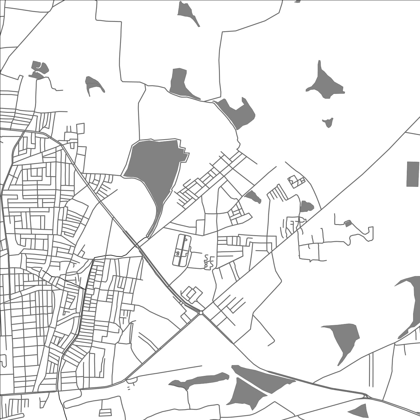 ROAD MAP OF SATYAMANGALA, INDIA BY MAPBAKES