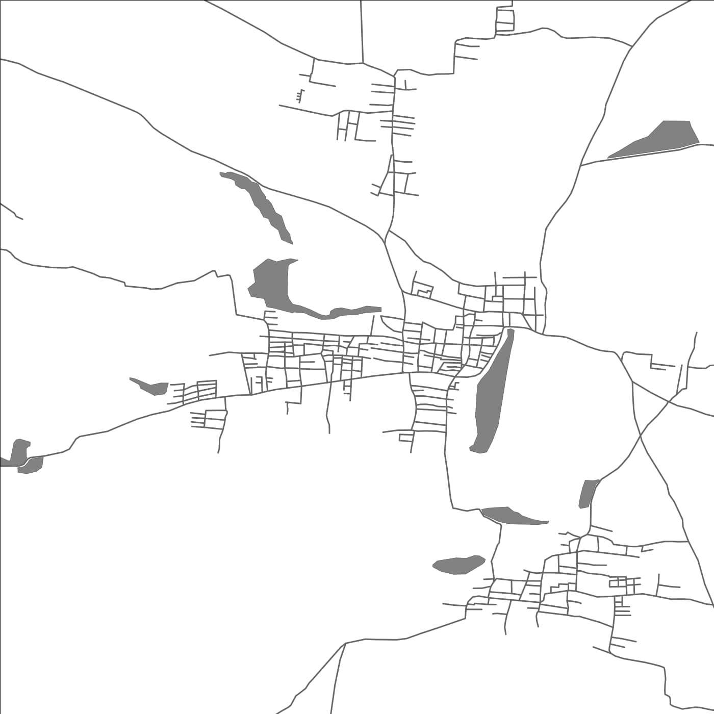 ROAD MAP OF SHENCOTTAH, INDIA BY MAPBAKES