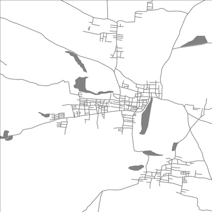 ROAD MAP OF SHENCOTTAH, INDIA BY MAPBAKES