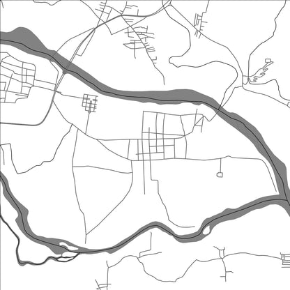 ROAD MAP OF SHRIRANGAPATTANA, INDIA BY MAPBAKES