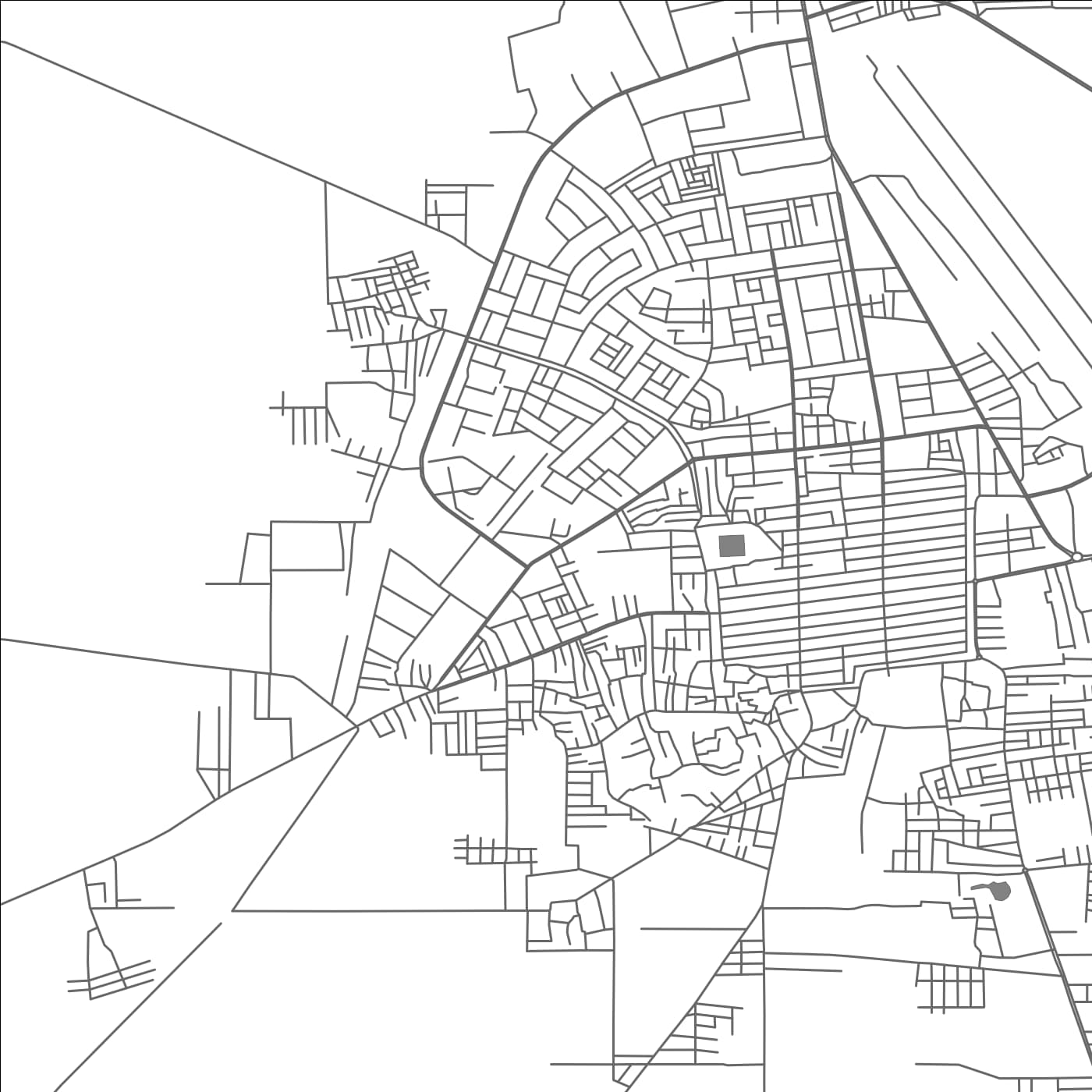 ROAD MAP OF SIRSA HARYANA, INDIA BY MAPBAKES