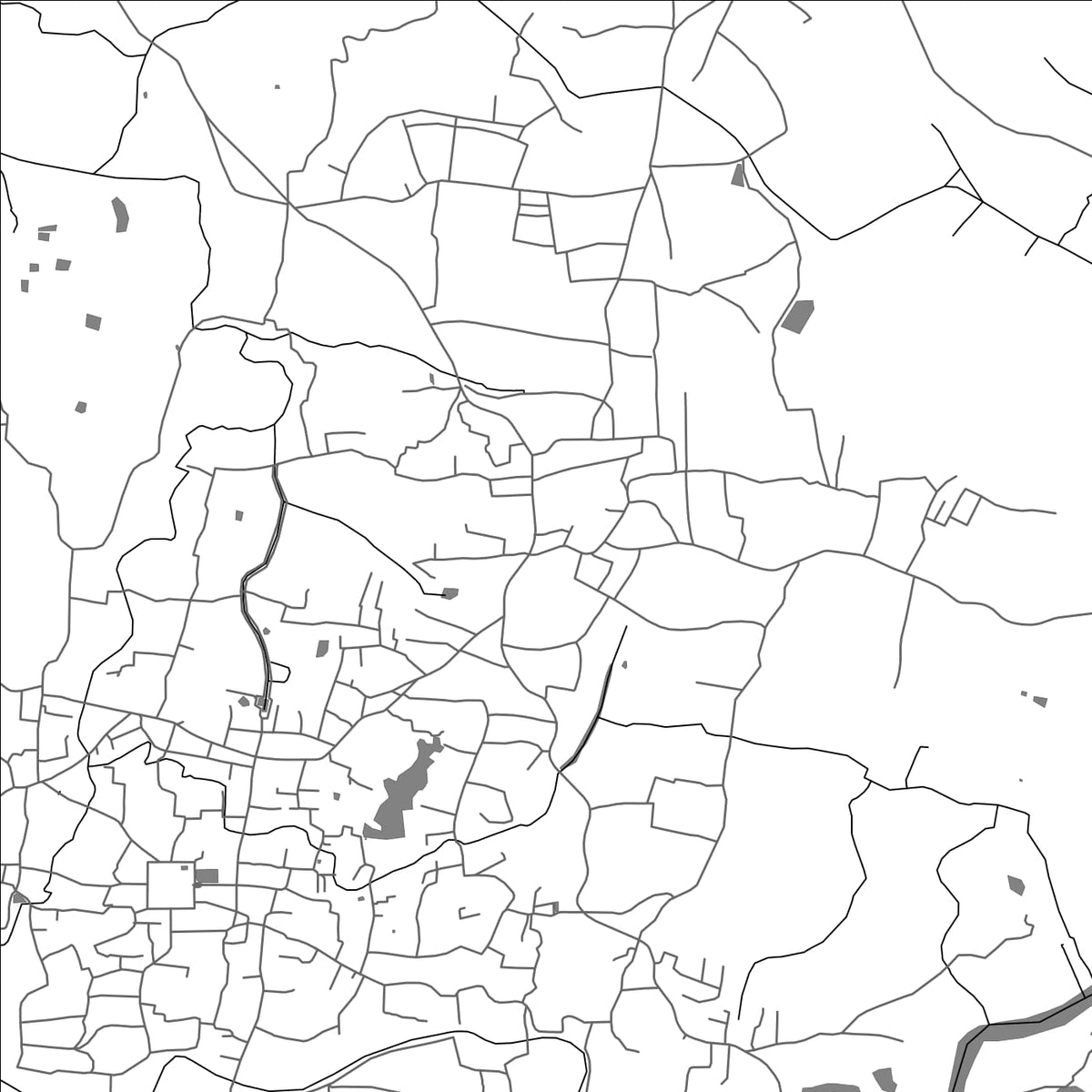 ROAD MAP OF TIRUVALLA, INDIA BY MAPBAKES