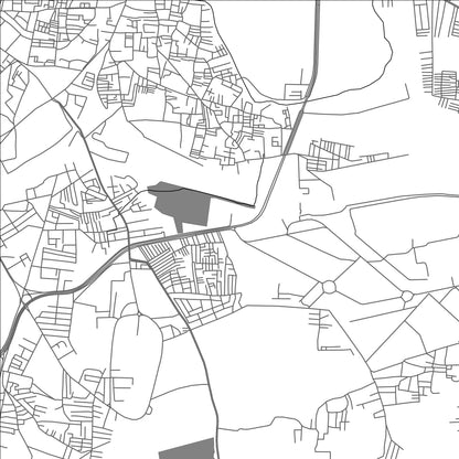 ROAD MAP OF TRICHINOPOLY, INDIA BY MAPBAKES