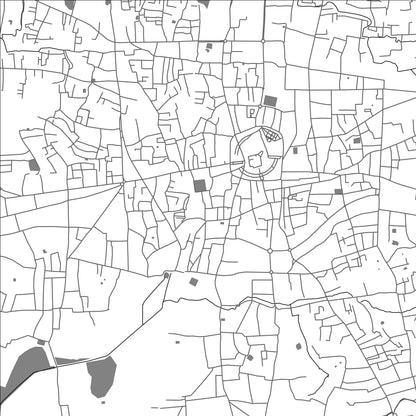 ROAD MAP OF TRICHUR, INDIA BY MAPBAKES