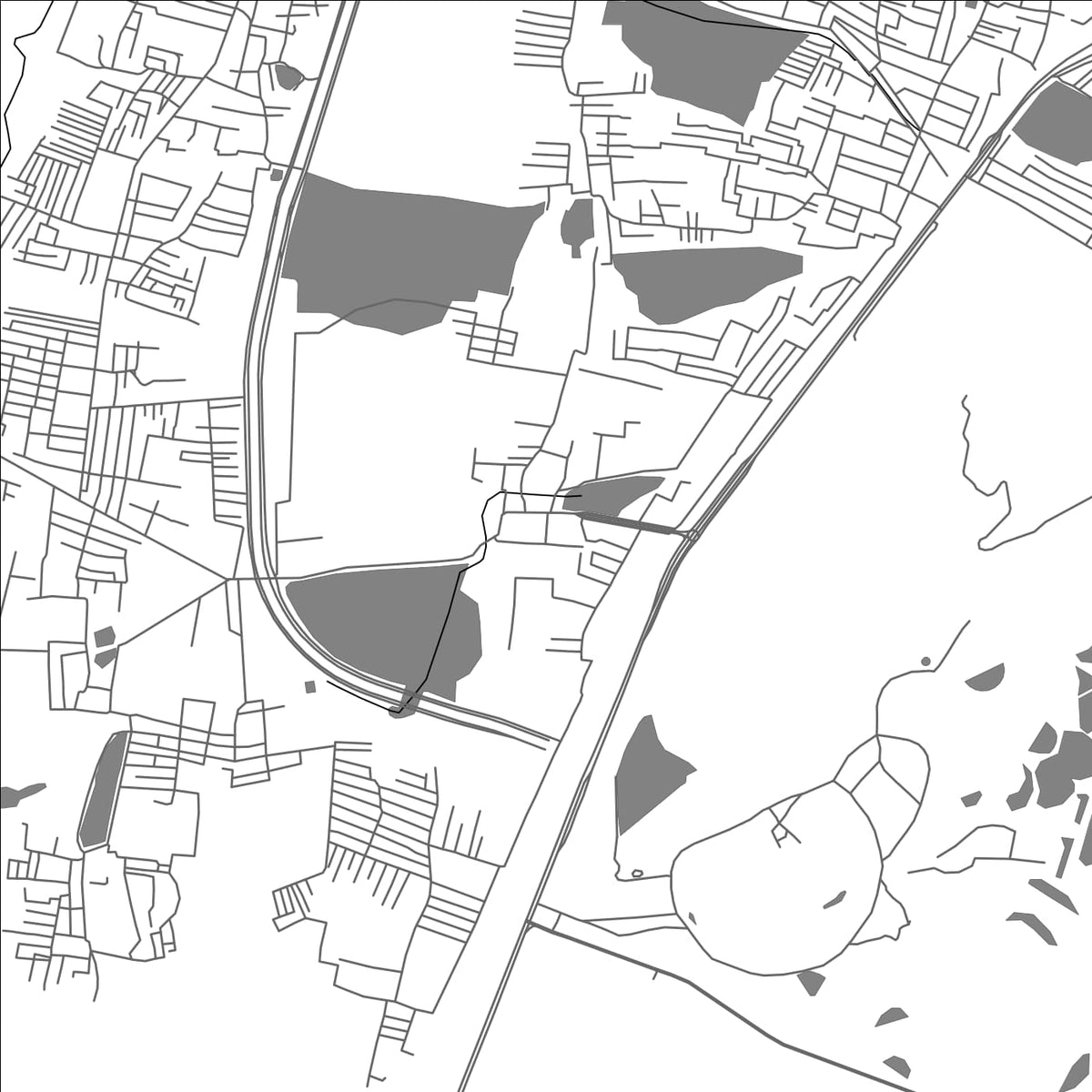 ROAD MAP OF VANDALUR, INDIA BY MAPBAKES