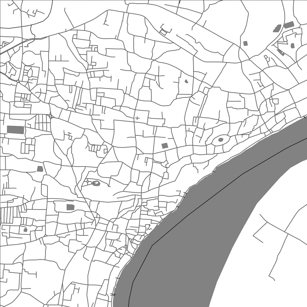 ROAD MAP OF VARANASI, INDIA BY MAPBAKES