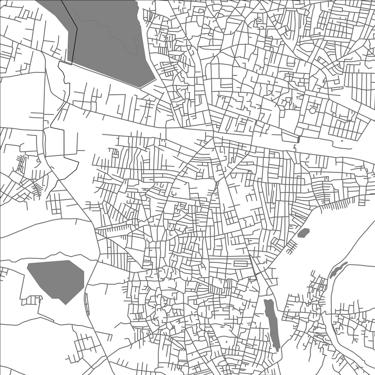 ROAD MAP OF WARANGAL, INDIA BY MAPBAKES