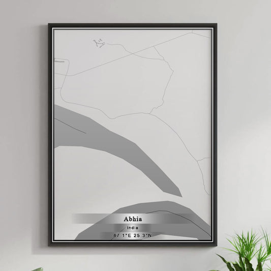 ROAD MAP OF ABHIA, INDIA BY MAPBAKES