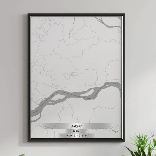 ROAD MAP OF ADYAR, INDIA BY MAPBAKES