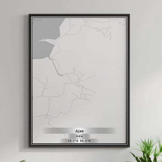 ROAD MAP OF AJAS, INDIA BY MAPBAKES