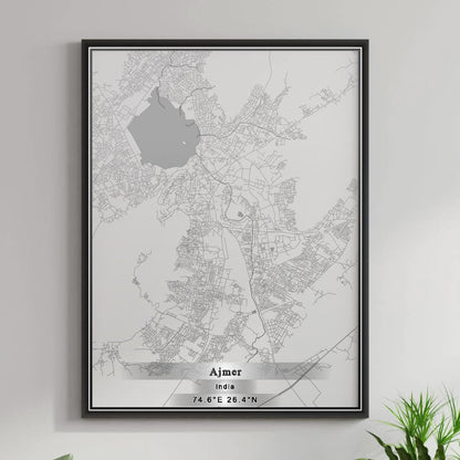 ROAD MAP OF AJMER, INDIA BY MAPBAKES