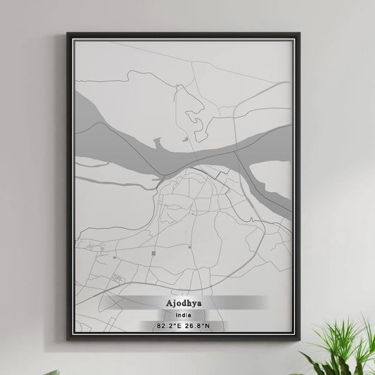 ROAD MAP OF AJODHYA, INDIA BY MAPBAKES