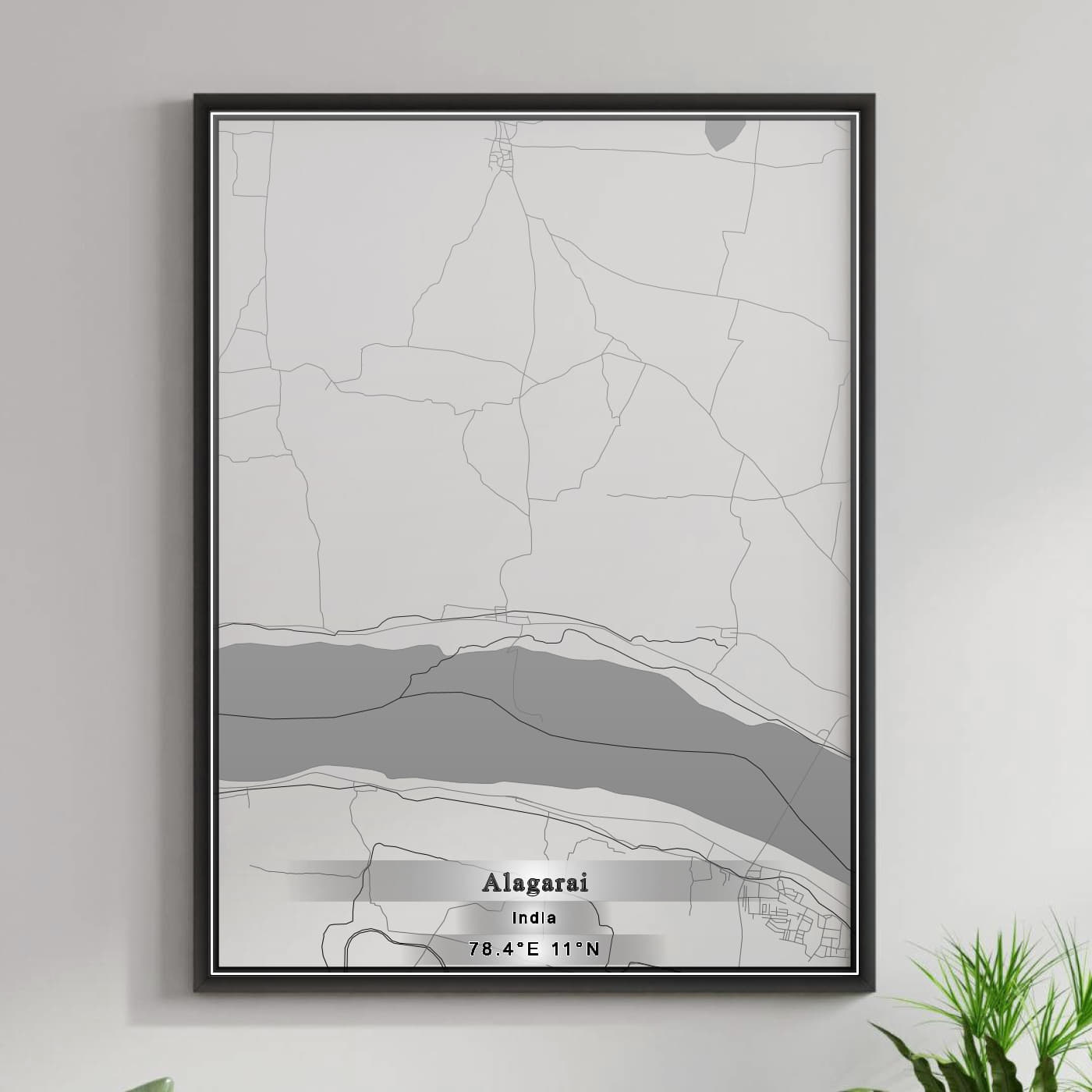 ROAD MAP OF ALAGARAI, INDIA BY MAPBAKES