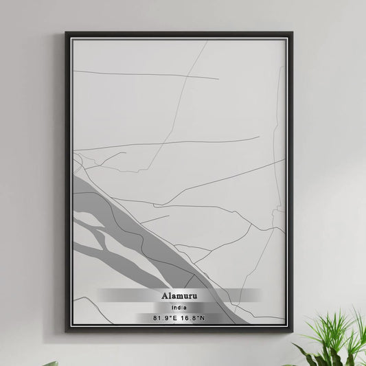 ROAD MAP OF ALAMURU, INDIA BY MAPBAKES