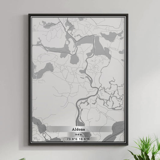 ROAD MAP OF ALDONA, INDIA BY MAPBAKES