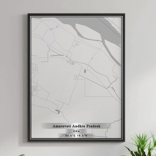 ROAD MAP OF AMARAVATI ANDHRA PRADESH, INDIA BY MAPBAKES