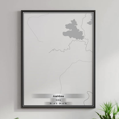 ROAD MAP OF AMBHUA, INDIA BY MAPBAKES