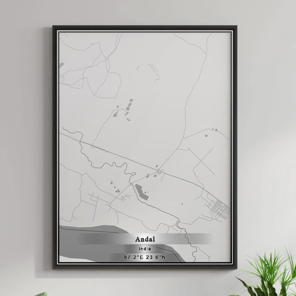 ROAD MAP OF ANDAL, INDIA BY MAPBAKES
