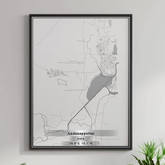 ROAD MAP OF ANDANAPPETTAI, INDIA BY MAPBAKES