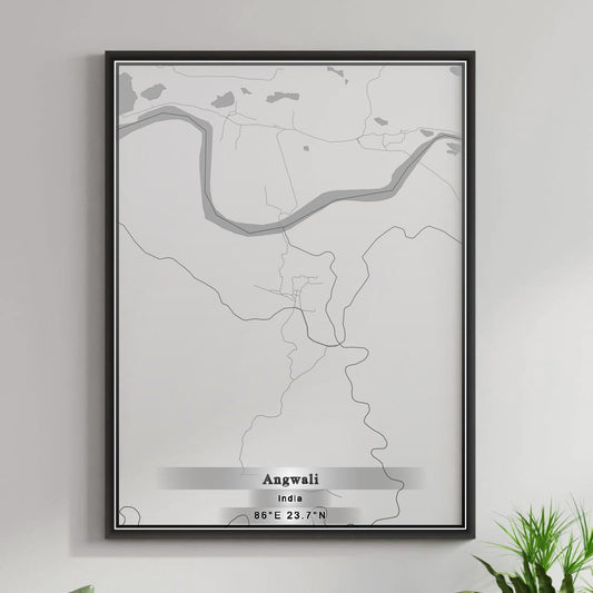 ROAD MAP OF ANGWALI, INDIA BY MAPBAKES