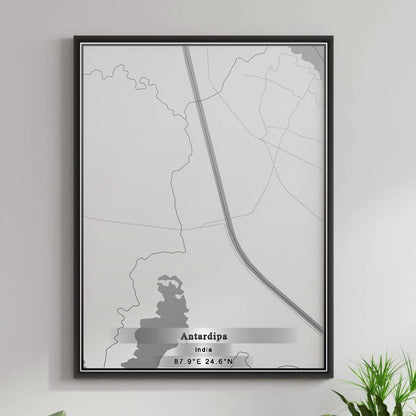 ROAD MAP OF ANTARDIPA, INDIA BY MAPBAKES