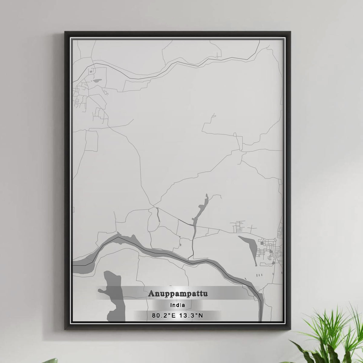 ROAD MAP OF ANUPPAMPATTU, INDIA BY MAPBAKES
