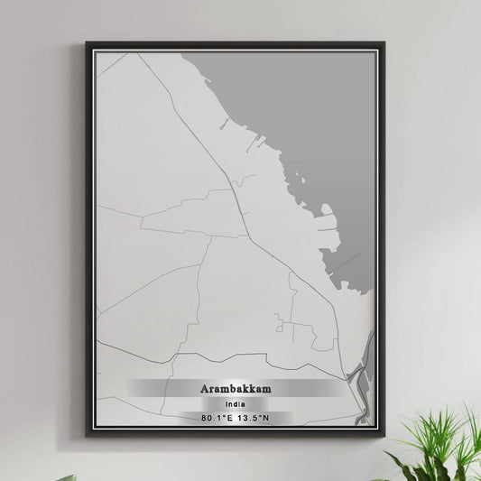 ROAD MAP OF ARAMBAKKAM, INDIA BY MAPBAKES