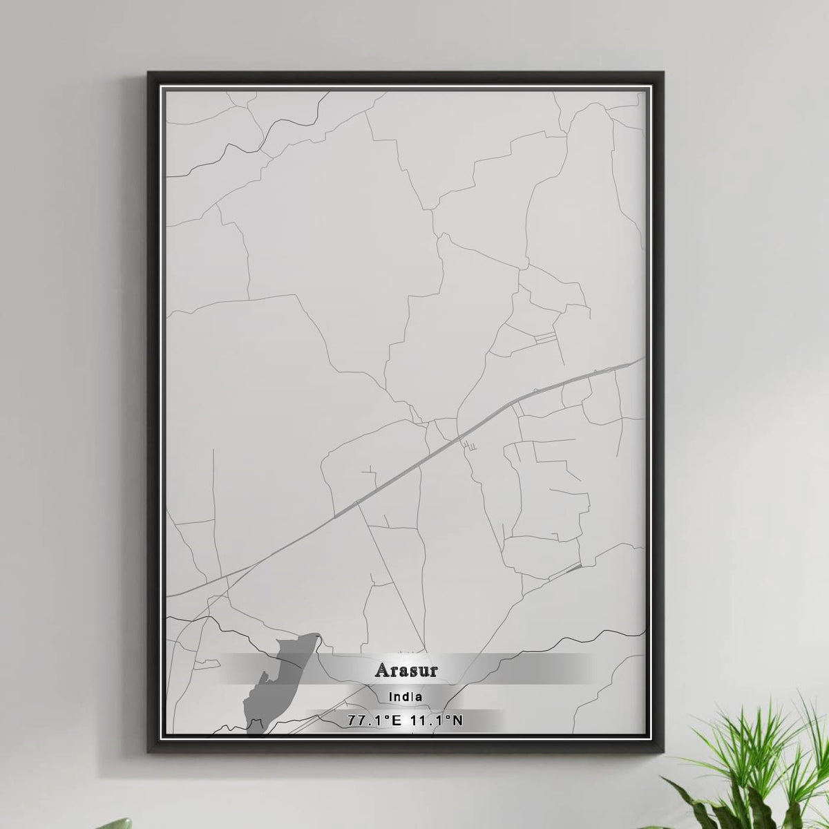 ROAD MAP OF ARASUR, INDIA BY MAPBAKES