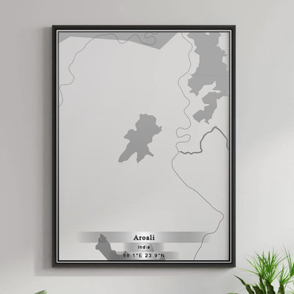 ROAD MAP OF AROALI, INDIA BY MAPBAKES